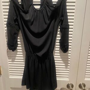 Beautiful off shoulder black silk RAMYBROOK dress